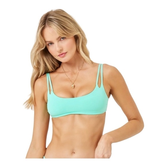 L*Space Zinnia Bikini Top in Bright Teal NWT - Picture 1 of 7